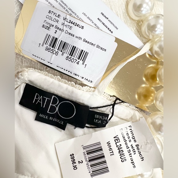 PatBO Fringe Beach Dress with Pearl Straps - Picture 11 of 13